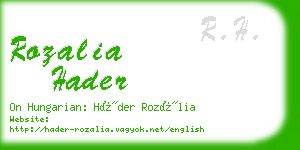 rozalia hader business card